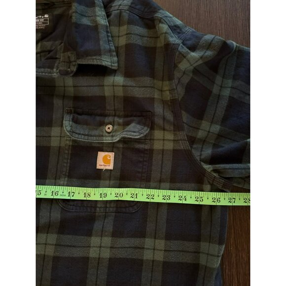 Carhartt Heavyweight Flannel Loose Fit Button-Down Work Shirt Size 2XL - Picture 7 of 8